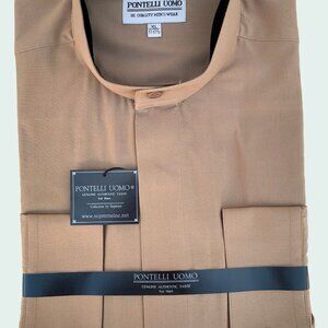 PONTELLI UOMO Hi Quality Men's Wear Bandit Collar Casual Shirt Size XL 17-17.5